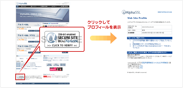 偽造防止機能付きサイトシール